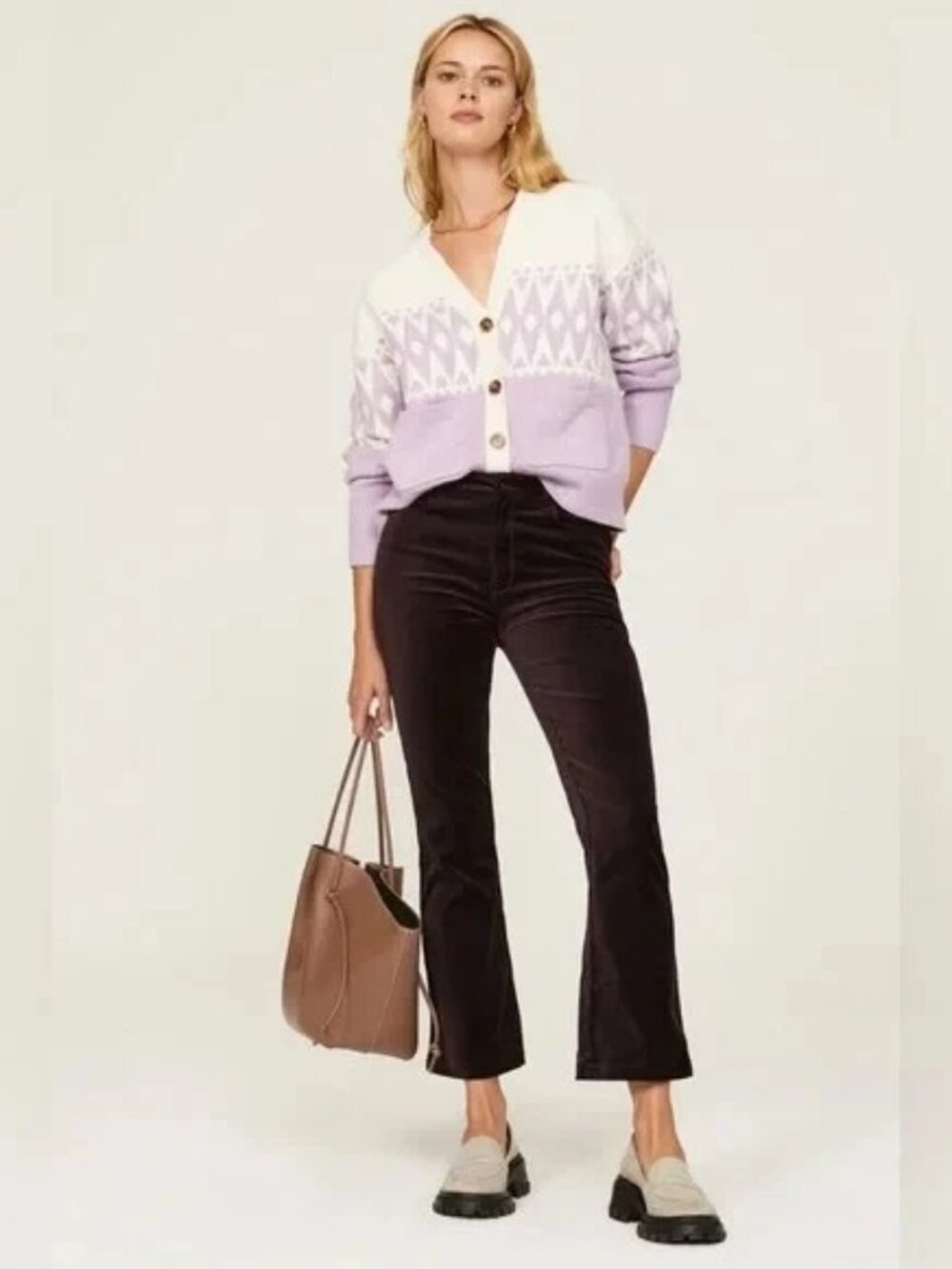 NWOT Paige Claudine Velvet High Rise Cropped Kick Flare Jeans In Black Cherry 26